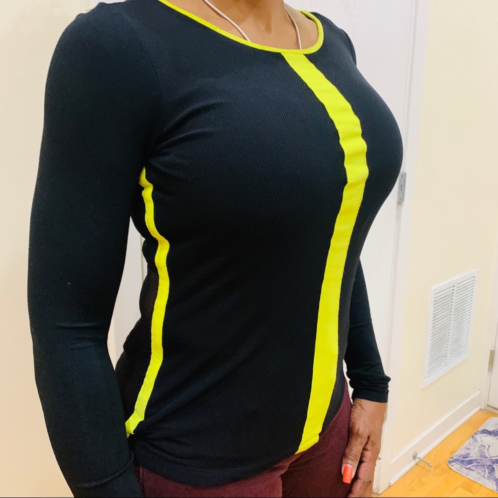 FOREVER 21 ~ Long sleeved Mesh Shirt W/Neon
